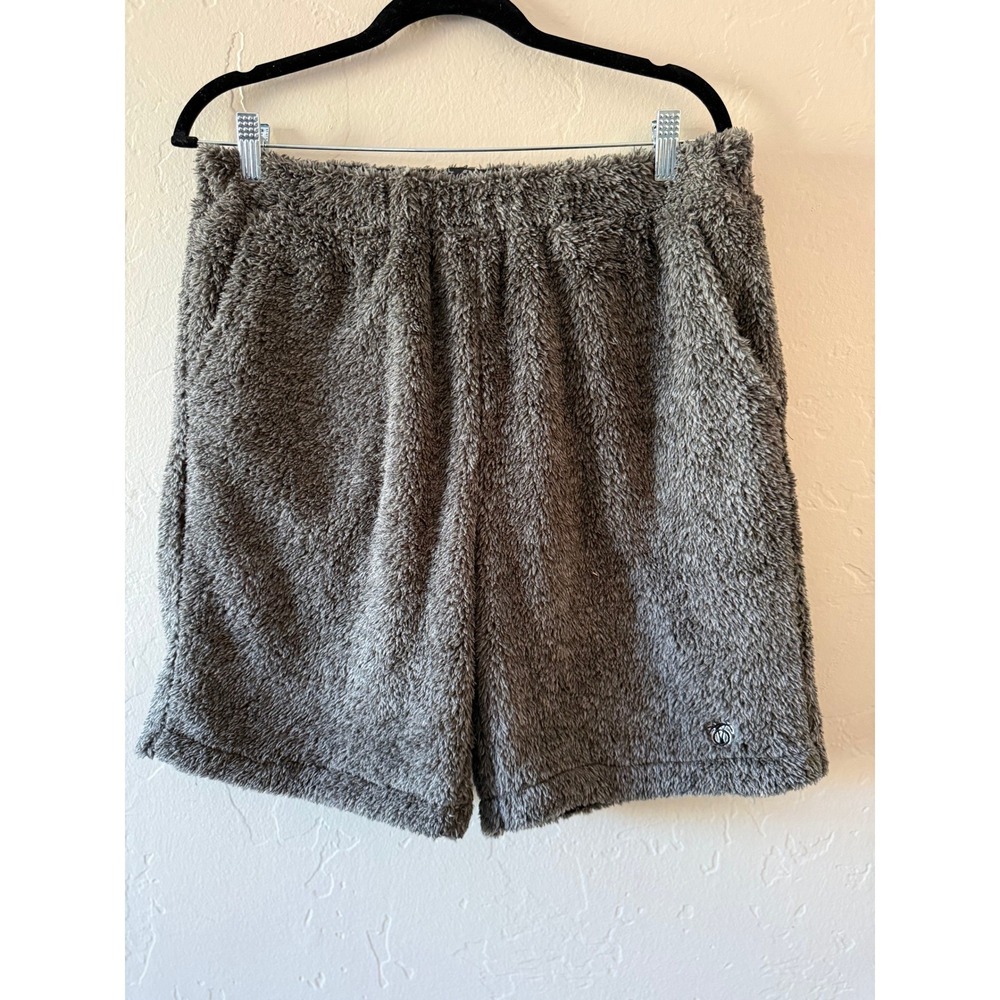 USA Palm Fleece Reversible Gray 7" Shorts Size XL NWOT‎